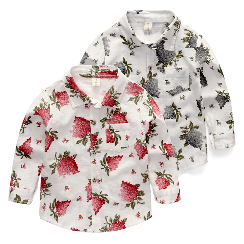 Chemise garcon à manche longue en lin - Ref 2082555 Image 1