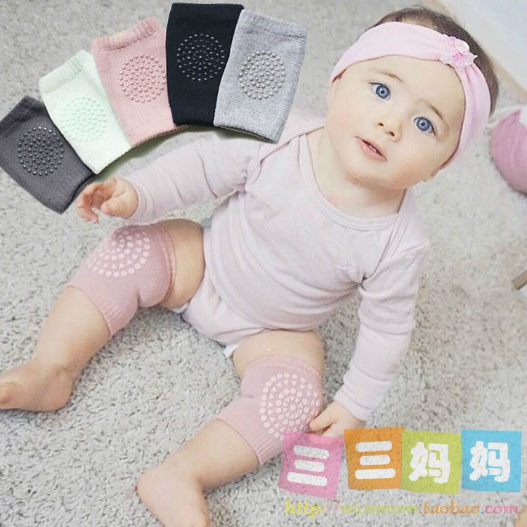 春秋款点胶护膝 宝宝护膝加厚点胶精梳棉儿童护腕棉质爬行保护套