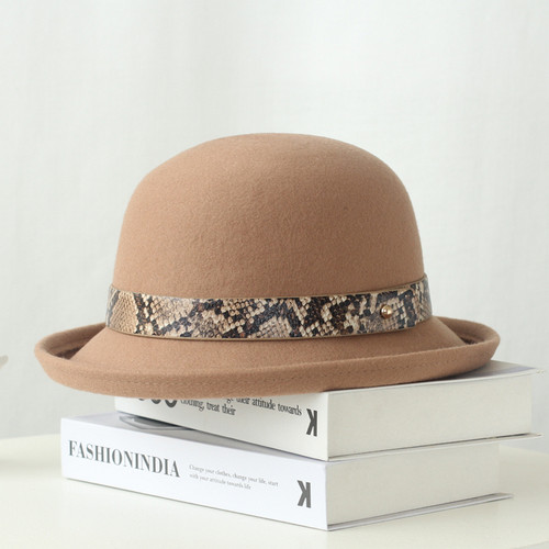 礼帽出行潮流女秋冬卷边