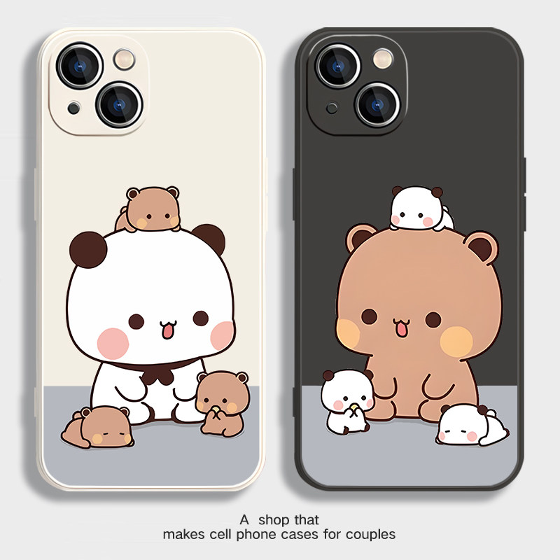 一二布布情侣款手机壳任意机型可爱一对创意有设计感适用iphone15plus小米13全包小众14华为vivo苹果16Promax
