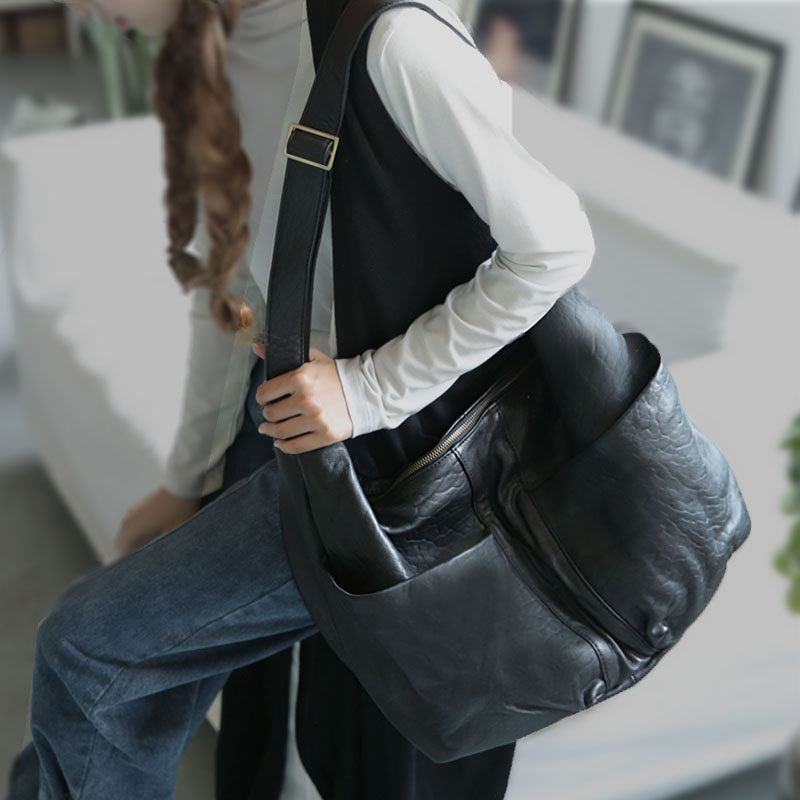 大容量托特包宽带软皮包四季百搭斜挎包ins羊皮包时尚单肩真皮女,箱包皮具/热销女包/男包,通用款女包,淘宝优惠券,粉丝福利购,淘宝优惠卷