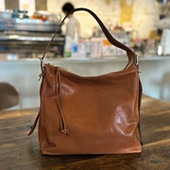 格林新品 包植鞣牛皮hobo包 小众通勤宽肩带斜挎包腋下质感托特包