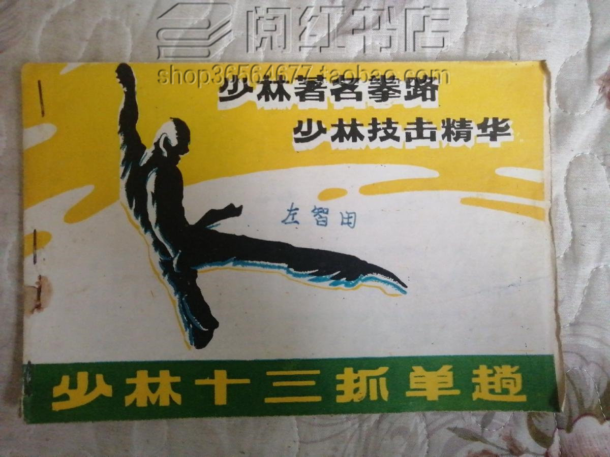 少林十三抓单趟武术练习自学教学图解训练实战运用二手旧书籍