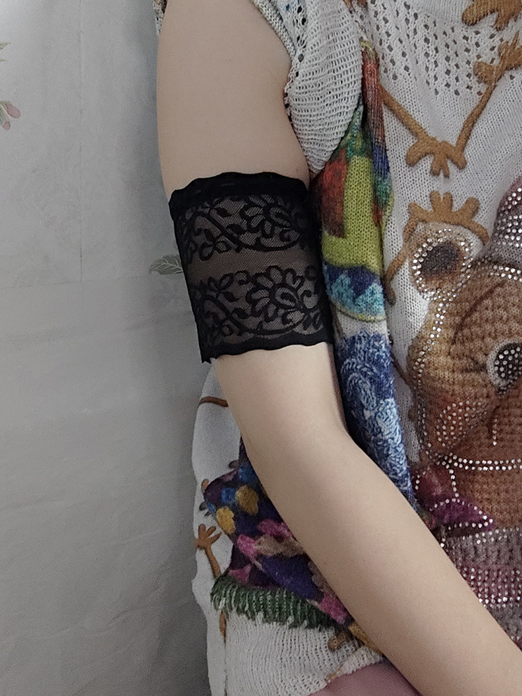 SHORT ANTI-SLIP ARM COVER ARTIFACT GLOVES BLACK FEMALE COVER-UP TATTOO SLEEVE SKIN COLOR SCAR COVER-UP ARM COVER