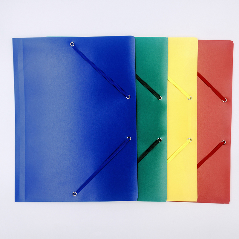 纸质松紧绳文件袋学生a4大理石纹