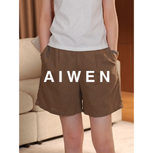 【AIWEN艾芠】夏季新款莱赛尔亚麻薄款短裤女JZ-X60414