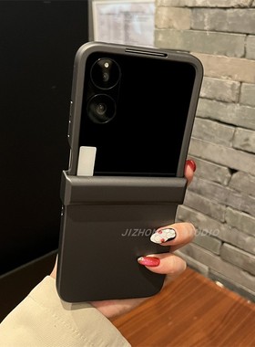 【高级感】壳膜一体折叠三件套电镀黑色适用小米mixflip手机壳zflip6/5硬壳n3女N2 flip荣耀Vflip三星W24flip