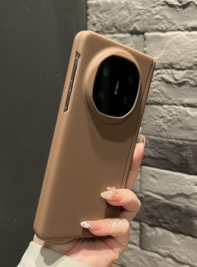 【高级感】内置磁吸折叠三件套深棕色适用华为matex6手机壳X5/X3翻盖防摔findN5秋冬findN3新款女magicV5小众