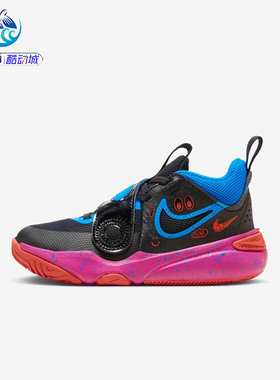 耐克Nike TEAM HUSTLE D 11 LIL儿童运动魔术贴透气休闲鞋FD6727