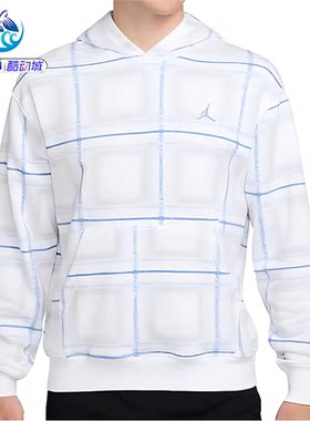 耐克Nike男士格子休闲套头卫衣