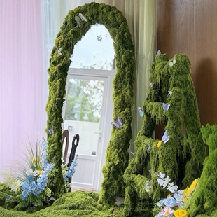 新款 饰品森系婚庆布景展会造景微景观 软丝仿真苔藓草皮店铺青苔装