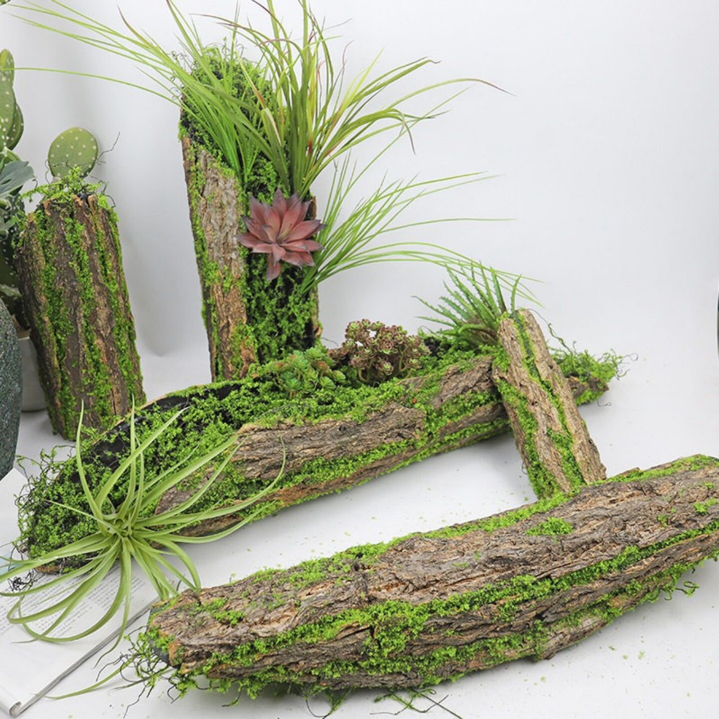 仿真苔藓树皮装饰假青苔微景观布置摆件绿植墙藤蔓管道遮挡遮丑
