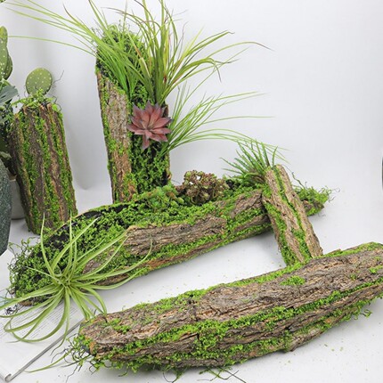 仿真苔藓树皮装饰假青苔微景观布置摆件绿植墙藤蔓管道遮挡遮丑
