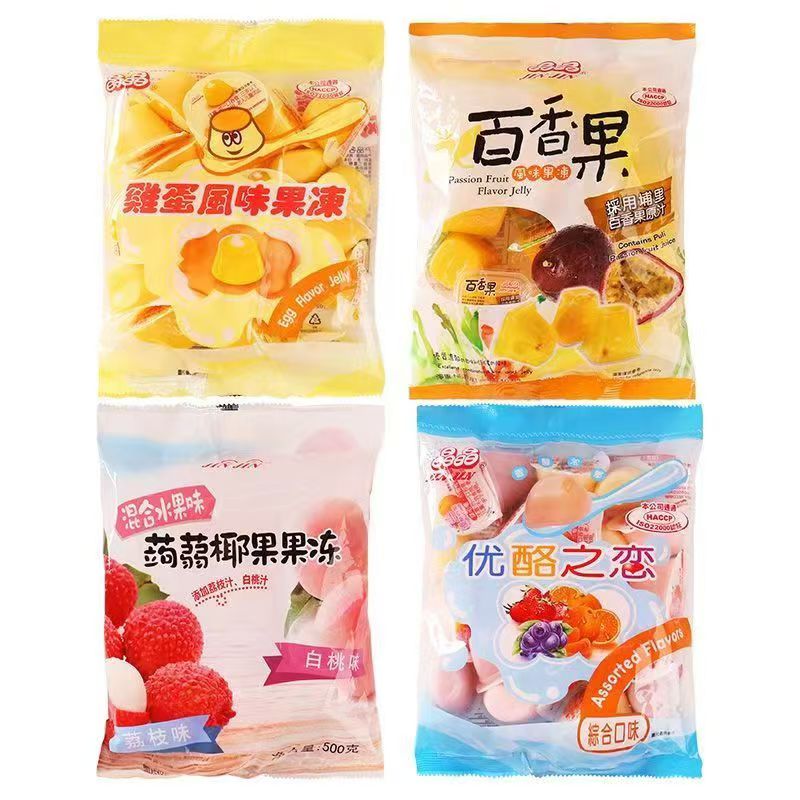 台湾特产晶晶果冻芒果百香果白桃荔枝蒟蒻椰果儿童零食品果味布丁