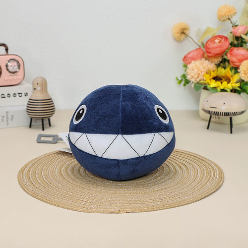 新款  15cm汪汪毛绒公仔 Chain Chomp大嘴仿真铁链黑地雷玩偶