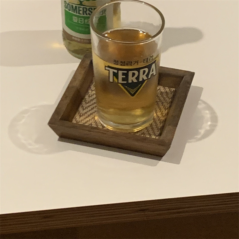 好市民大发 韩式韩文印花炸鸡啤酒玻璃杯