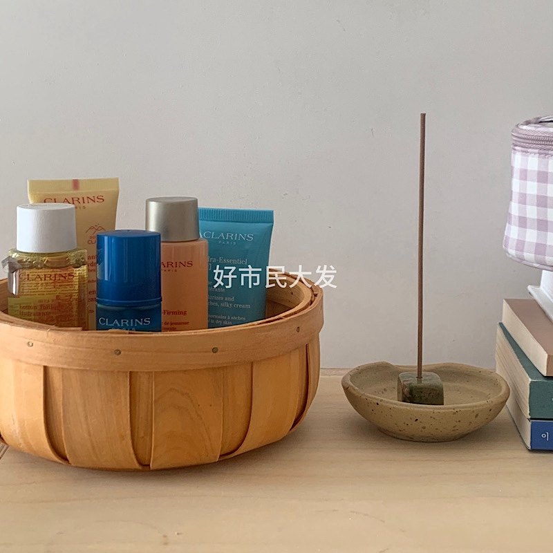 好市民大发  复古田园风编织少女文艺居家杂物水果化妆品收纳筐