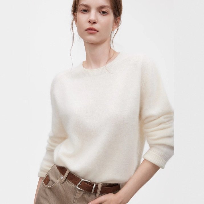 HEART 2025法式休闲针织衫女2025冬新款圆领绵羊毛打底衫毛衣