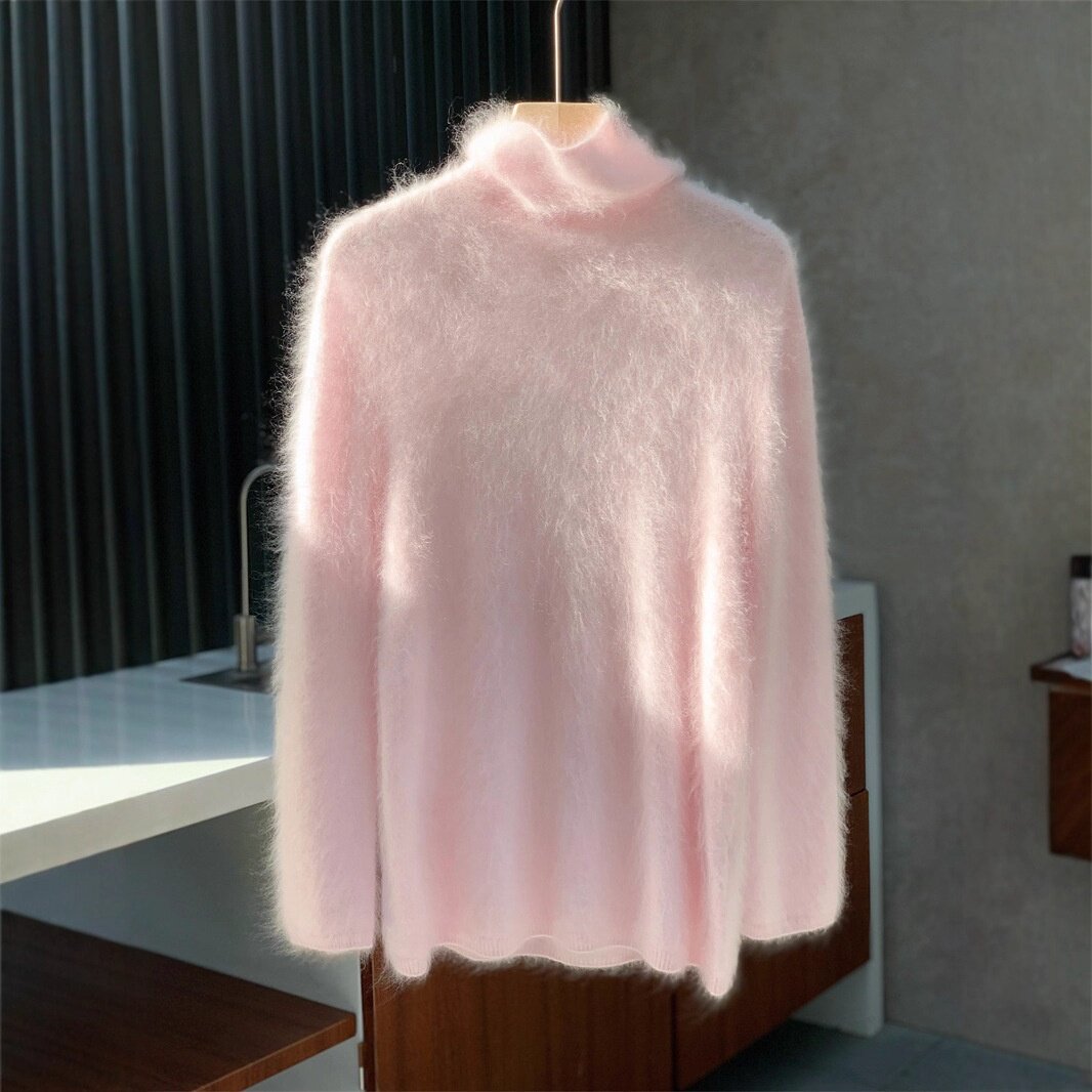 HEART 岛精拉毛高领羊毛衫女2025冬季新款拉绒羊毛白色毛衣女,女装/女士精品,羊绒衫,淘宝优惠券,粉丝福利购,淘宝优惠卷