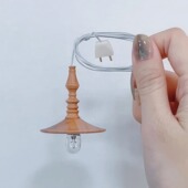 吊灯 带线需要插电 折叠壁灯 氛围感 6分微缩娃屋摆件 灯架 玩具