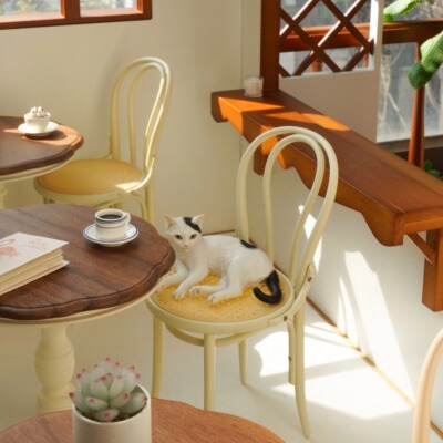 豆卞部屋微缩模型靠背椅子ton18