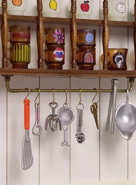 玩具】DIY挂杆/金属挂钩/S钩 中岛台配件12分6分娃屋BLYTHE小布用