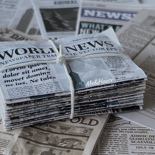 报纸8张/单面印刷 6分bjdBlytheob11兵人gscmmk娃屋迷你模型62009