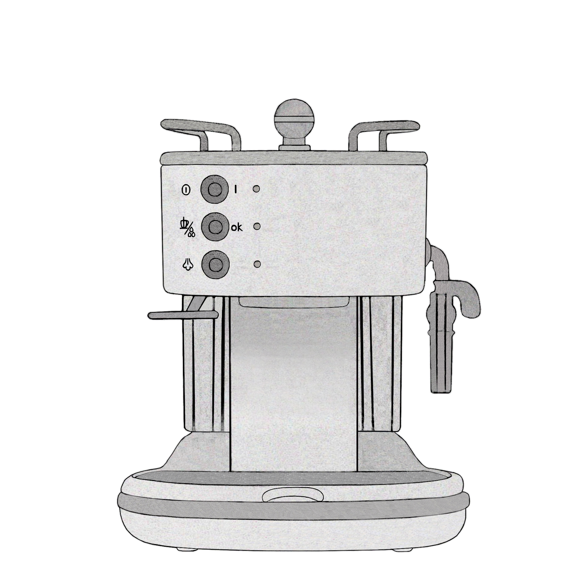 玩具】咖啡机/半自动家用电器/德隆复古 6分娃屋摆件迷你微缩模型-封面