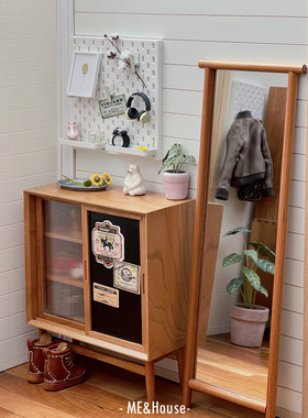 穿衣镜/落地镜子/玻璃6分blythebjdob11gsc迷你模型娃屋家具24010