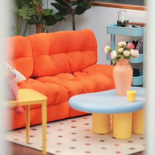 玩具】云朵沙发茶几/抱枕6分bjdob11gscblythe兵人娃娃屋迷你模型