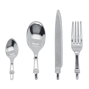 6分娃屋微缩家具模型blythe 无手柄 bjd食玩 刀叉勺金属配件 DIY