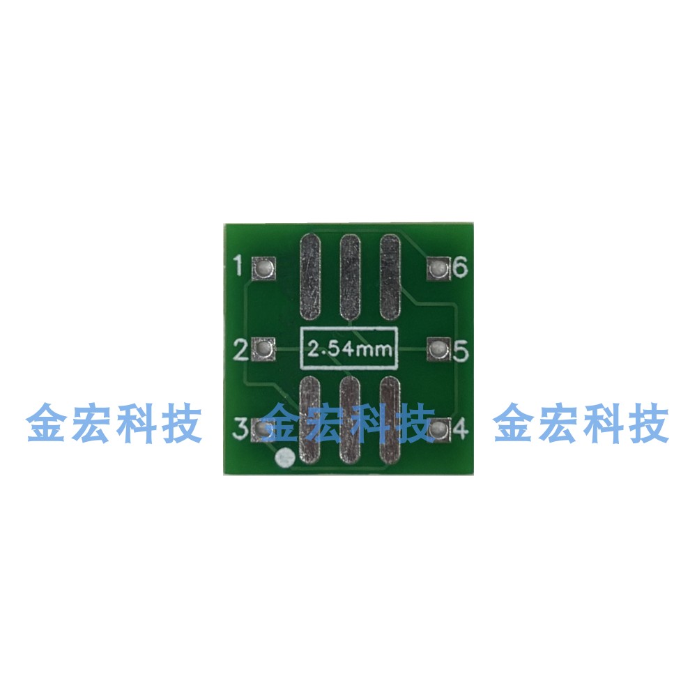 SOP6(SMD6)2.54mm1.27mm脚距贴片SOP5转接板SOP4转直插实验测试板