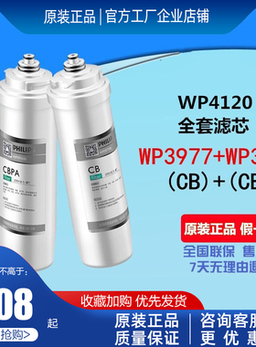 飞利浦净水器设备过滤器滤芯二支装WP3976+WP3977(CBPA+CB)套装