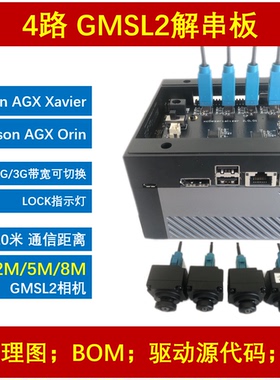 4路 gmsl解串板 gmsl2 max9296   支持IMX390等 串行相机 jetson