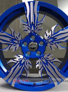 19 20 21 22寸适用法拉利劳斯莱斯宾利奔驰宝马蓝色刀形锻造轮毂