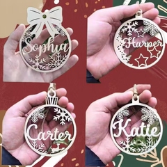 Christmas Tree Ornament with Family Names 圣诞节礼物挂饰定制