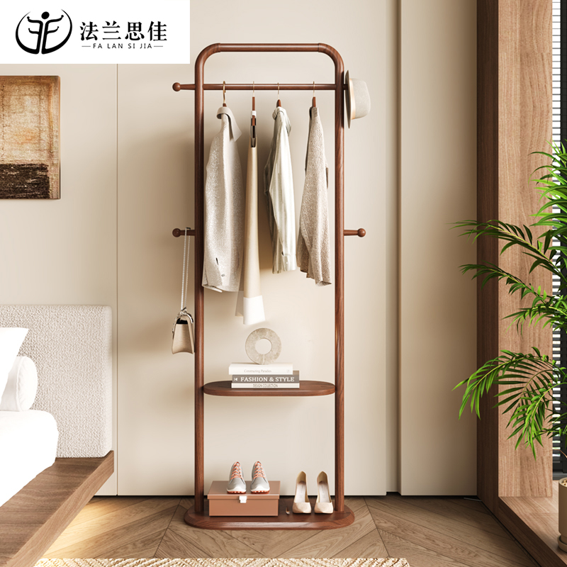 高级感衣帽架法兰思佳白蜡木简约