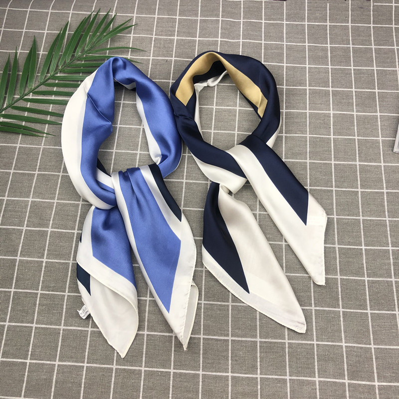 70×70复古装饰小丝巾百搭印花文艺领巾夏季护肩围巾职业方巾装饰