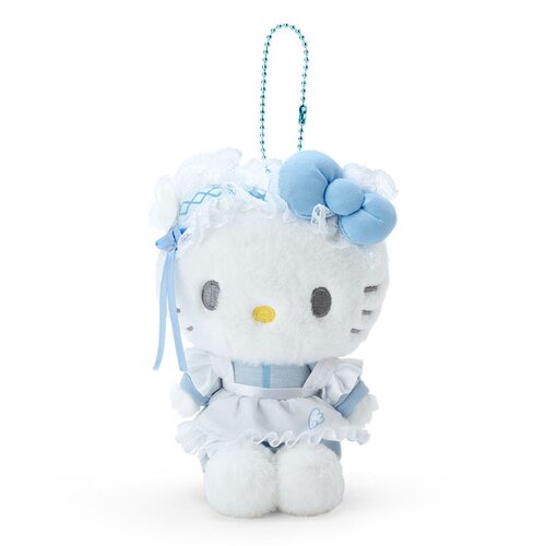 日本正版三丽鸥hellokitty毛绒公仔挂件水色羽翼凯蒂猫蓝天使挂饰