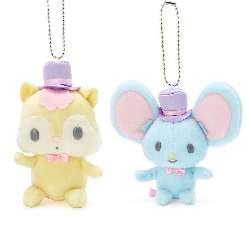 日本三丽鸥限定美乐蒂好朋友老鼠弗兰多松鼠毛绒公仔挂件钥匙扣链