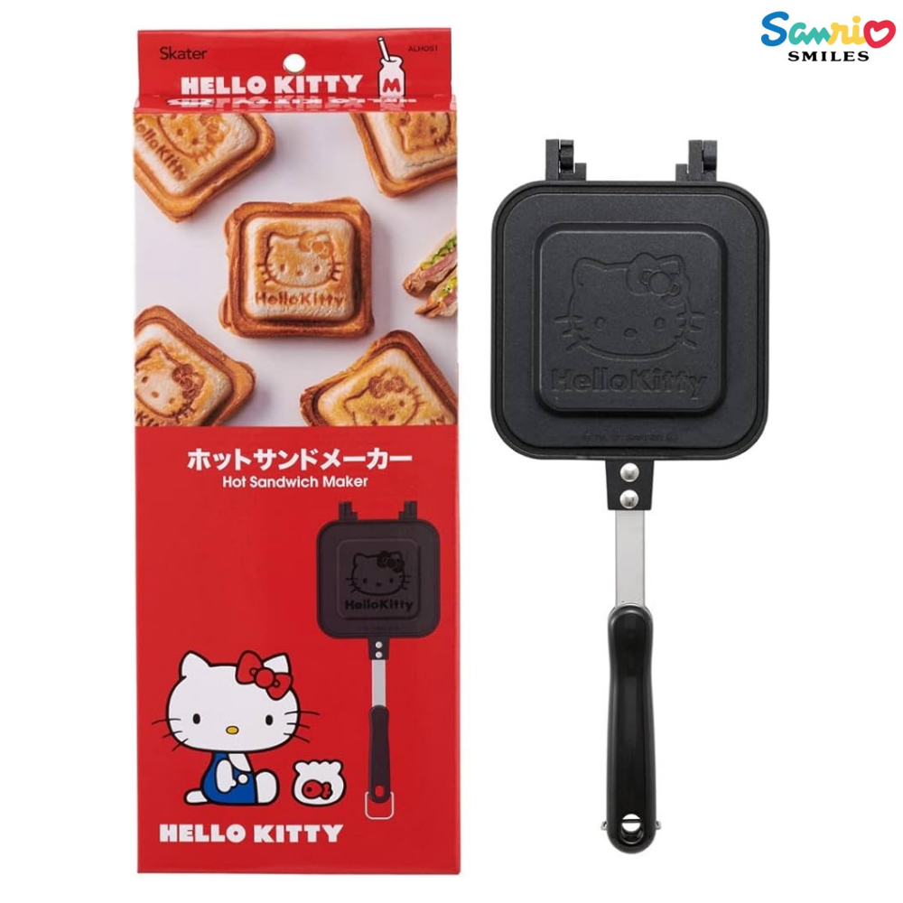 正版hellokitty三明治机早餐双面煎锅吐司锅家用烤盘面包煎蛋夹锅