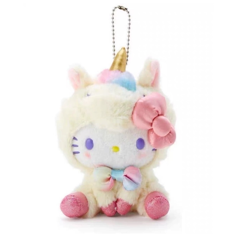 日本正版hellokitty独角兽凯蒂猫kt猫公仔玩偶毛绒包挂件书包挂饰