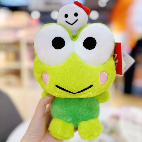 三丽鸥正版授权好朋友大眼蛙毛绒公仔玩偶娃娃keroppi青蛙潮玩具