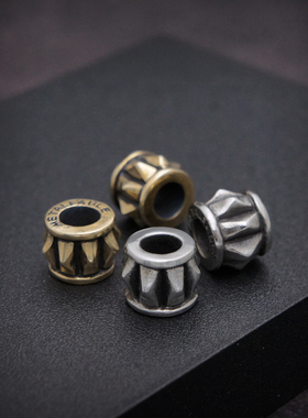 手雕作品 八角棱珠瓜珠 手工隔珠 EDC伞绳刀坠 DIY钥匙挂坠拉链头