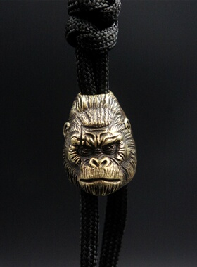 手雕作品金刚电影周边大猩猩刀坠 EDC挂坠创意手工DIY伞绳吊坠