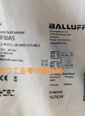 议价BALLUFFBMF00A5 BMF214K-PS-C-2A-SA95-S75-00,3
