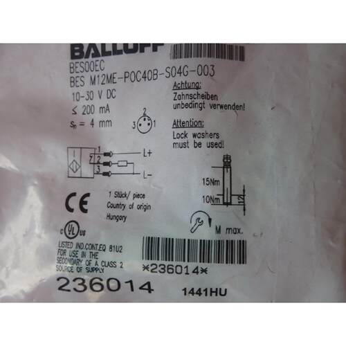 议价BALLUFFBES00EC BES M12ME-POC40B-S04G-003