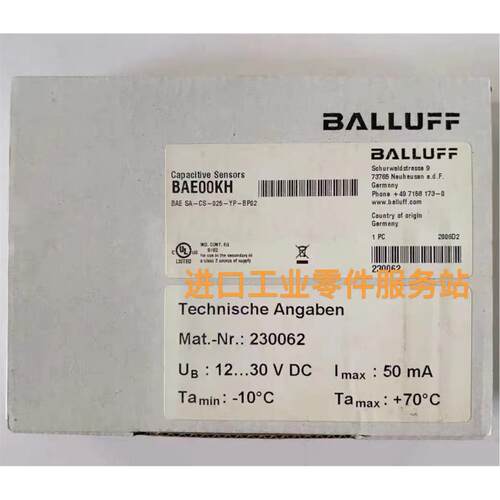 议价BALLUFFBAE00KH BAE SA-CS-025-YP-BP02电容传器
