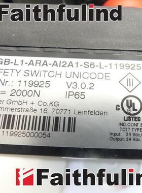 议价Euchner 119925 安士能安全开关 MGB-L1-ARA-AI2A1-S6-L-1199