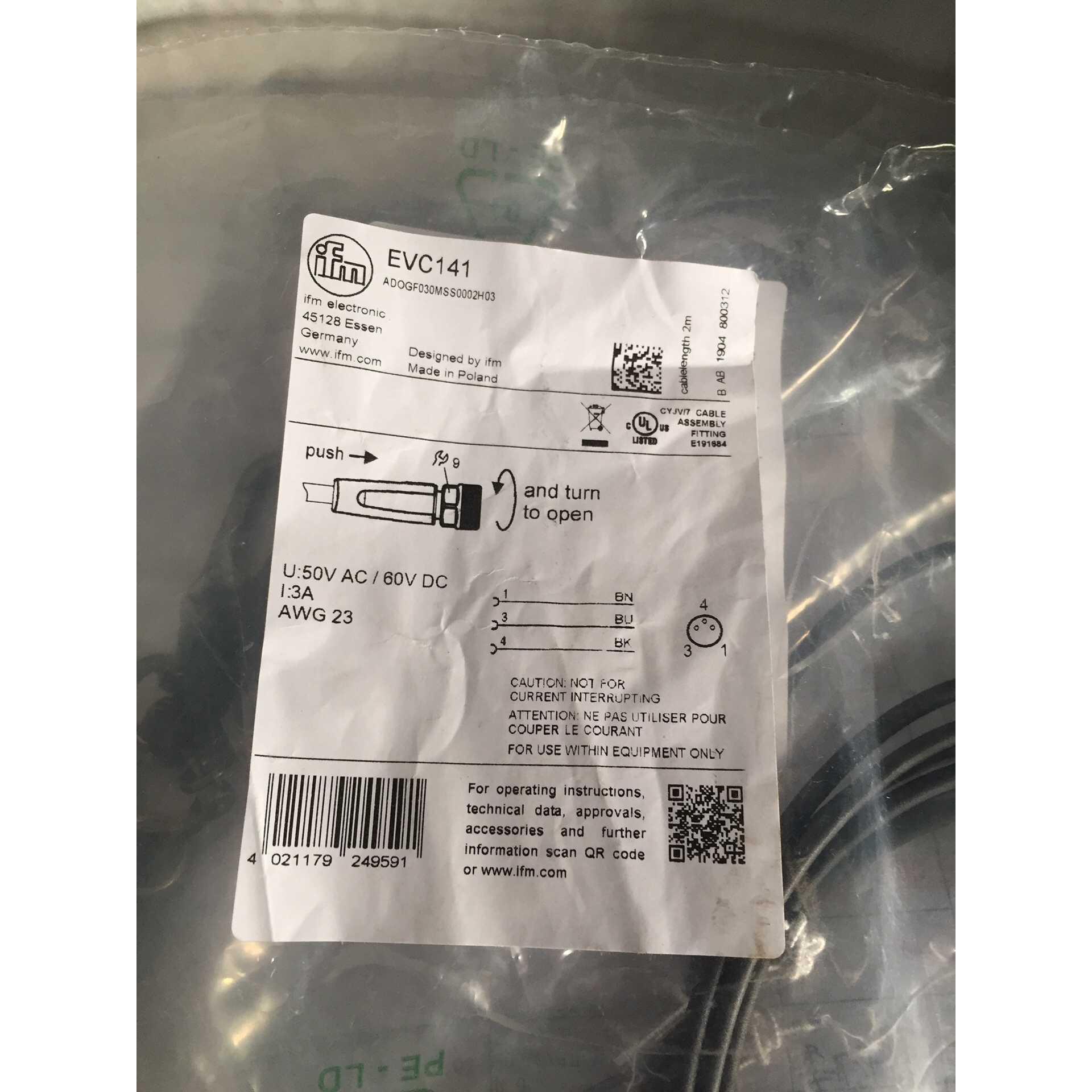 议价IFM EVC141 EVC142 2米连接线